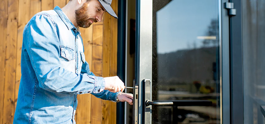 Frameless Glass Storefront Door Locks Replacement in Huntington Beach, CA